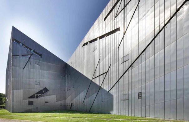 Zinc facade of the Jewish Museum Berlin